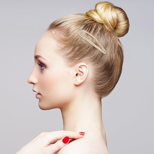 HINZIC 4 piezas pinzas para cabello con strass miniatura 5