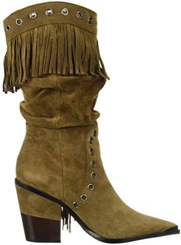 Kenneth Cole Women's WEST Side MID Fringe Fashion Boot, Taupe, 8 Medium US | Image 5