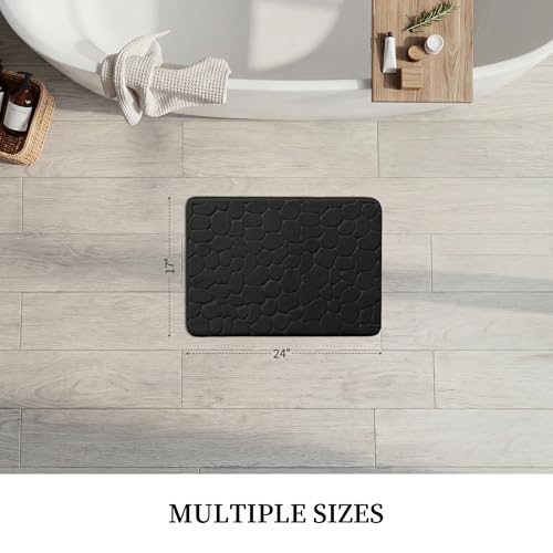 Image of Memory Foam Bath Mat Cobblestone Bathroom Rugs Bath Mats for Bathroom Machine Washable Bath Rugs