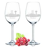 GESCHENK WEINGLAS - Unser Weinglas mit Skyline Gravur ist das perfekte Geschenk für die verschiedensten Anlässe. Glänze mit dem perfekten Geschenk zu Geburtstag, Muttertag, Vatertag, Valentinstag oder als Weihnachtsgeschenk