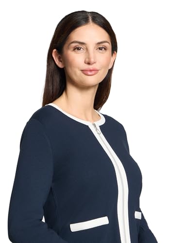 Betty Barclay Damska kurtka koszulowa ze strukturą, Patch Dark Blue/Cream, 36