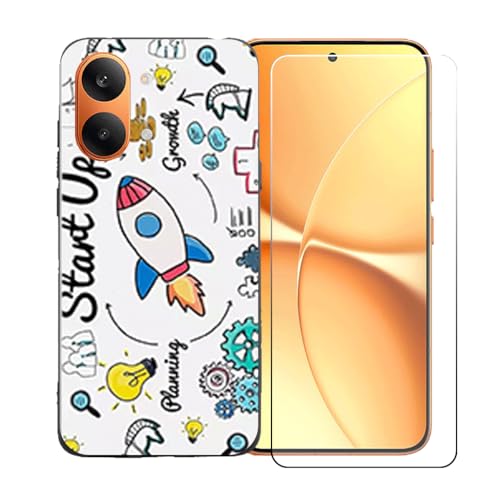 CongJiaLingXi�P�[�X�K�p �� Poco X8 Pro Max (6.83") �K�p �� �d�����ꂽ�K���X�X�N���[���v���e�N�^�[�A�_�炩���V���R�[���V�F���o���p�[�h�Ռ�TPU�ی�J�o�[�������,LLM36