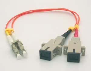 Cavo Adattatore In Fibra Ottica 0,3m - LC Maschio A SC Femmina, UPC, OFNR, Bassa Perdita - 2