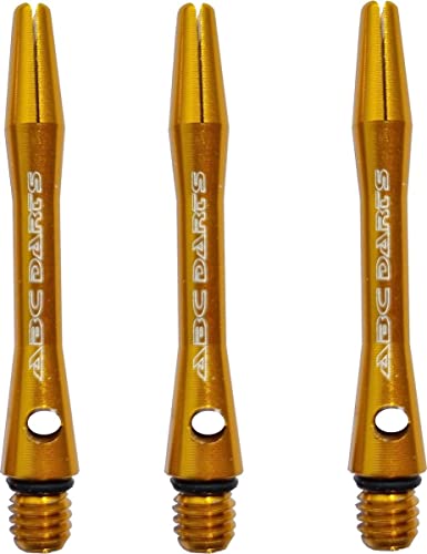 abcdarts Unisex - Erwachsene Aluminium Shaft Dart Sch fte Set, Gelb, M EU Cover