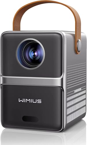 【Electric-Focus/Auto Keystone】 WiMiUS Mini Portable Projector with WiFi and Bluetooth, Native1080P Outdoor Indoor Projecteur, Home Theater Movie Proyector Compatible with Phone/TV Stick/HDMI/PS5