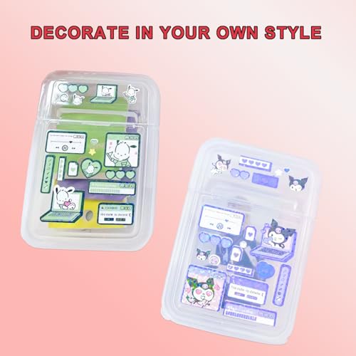 Image of 2 Pack Clear Polypropylene Mini Storage Containers Box for Photocard Sleeves Sticker Organizer Case with Lid for Lomo Cards Craft Stickers (3.2 inch W x 4.8L x 2 inch H)
