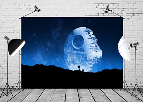Fondo fotográfico BELECO 10x6.5 pies Azul Estrella de la Muerte miniatura 2