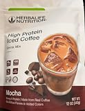 Herbalife HERBALIFE NUTRITION High Protein Iced Coffee Drink Mix: (Mocha 12 oz 343g) Energy and Protein, Made From Real Coffee, Low fat, 12 ounces