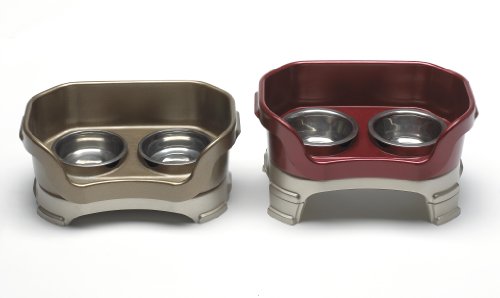 Neater Feeder Deluxe Small Dog (Cranberry) - The Mess Proof Elevated Bowls No Slip Non Tip Double Diner Stainless Steel Food Dish With Stand #TOP4