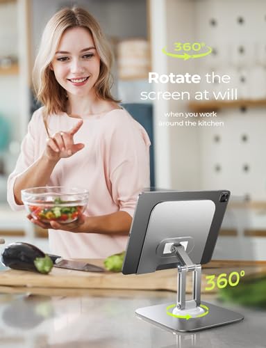 lisen for ipad stand for desk2025 adjustable tablet stand holder metal ipad holder switch mountdesk accessories for women men ipad mount kitchen fits 4-12934 tabletmonitorswitchiphonekindle