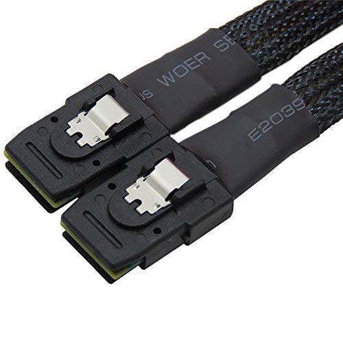 (2 Pack) Internal Mini SAS SFF-8087 to Mini SAS SFF-8087 Mini SAS Cable, 3 FT / 91 cm