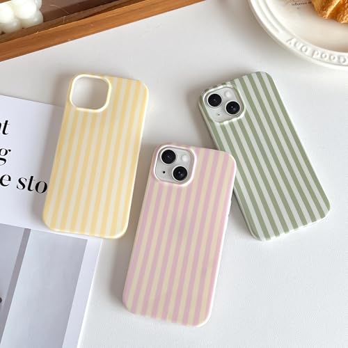 Yeddabox for iPhone 15 Plus Case Cute Striped Phone Case Soft TPU Slim Shockproof Phone Cover for Women Girls, Red and Pink by Yeddabox - Used condition - Image 7