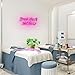 Break Heart Not Nails Neon Sign Nail Neon Light for Wall Decor Letter LED Neon Sign Pink LED Neon Light for Nails Salon Beauty Room Bedroom Decoration