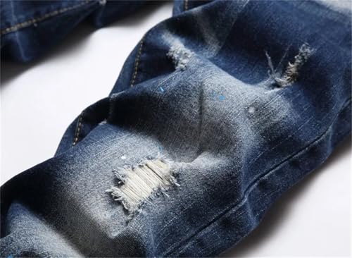 Men's Ripped Long Jeans Quality Stretch Slim Skinny Jeans3