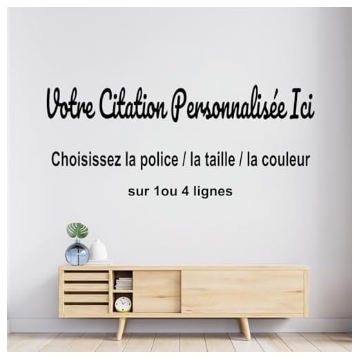 Sticker mural personnalisé – Citation inspirante en vinyle pour déco intérieure