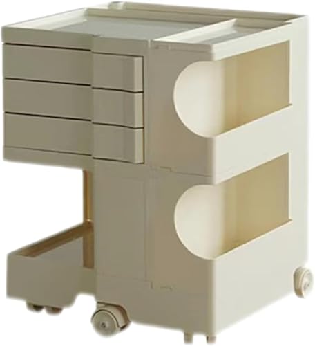 AZIEBAY 引き出しを動かす サイドテーブル 収納ラック キャスター付き モダン オフィス 美容室 収納 サイト収納