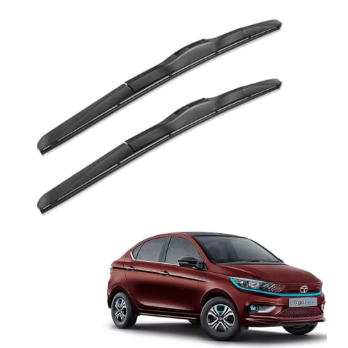 Image of Oshotto Frameless (O.E.M Type) Wiper Blades Compatible with Tata Tigor EV (22 inch / 16 inch)