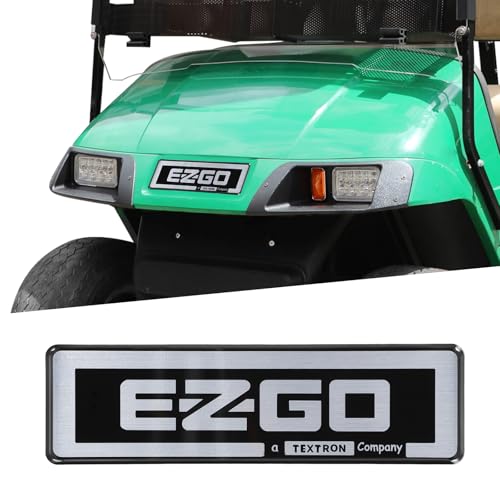 Roykaw Golf Cart Name Plate TXT Emblem Compatible with EZGO TXT 1994-2010 Gas and Electric Golf Cart, Replace OEM# 71597G01, 9.44’’ x 2.72’’