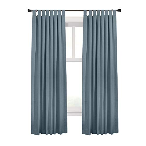 Commonwealth Home Fashions Ventura Tab Top Curtain Panel Pair Window Dressing Each 78 X 84 In Blue #TOP1