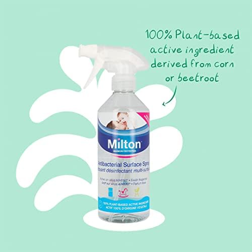 Milton Antibacterial Surface Spray 500ml  Alcohol-free and Bleach free  Fresh mint fragrance
