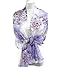 Acotavie Scarfs for Women Lightweight Scarves Fashion Print Floral Pattern Sheer Scarf Shawl Wraps (peony purple)