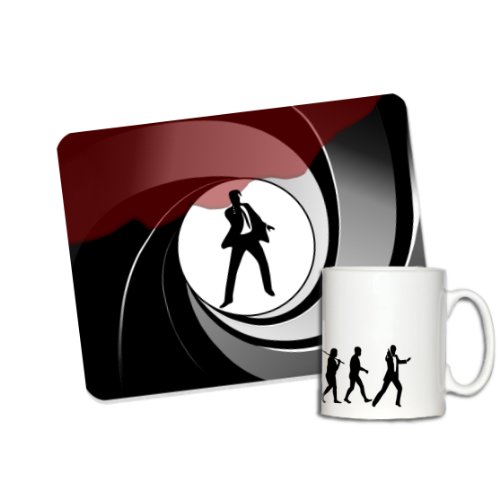 Preisvergleich Produktbild Geschenkset aus Mauspad und Tasse (Geheimagenten-Aufdruck)