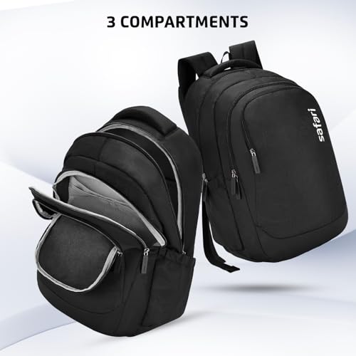 Image of Safari Saga 37L Laptop Backpack, 3 Compartments, Organizer, Bottle Holder, Front Pocket, Office Bag, School Bag for Boys and Girls, College Bag, Travel Bag for Men and Women