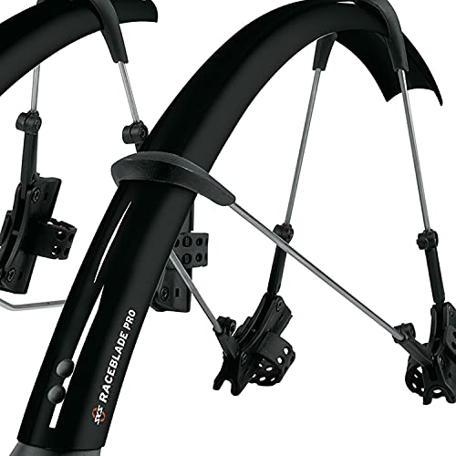 SKS Alemania Set Raceblade Pro Negro Guardabarros, Ideal para Bicicletas de Ruta, Peso Ligero, Spoiler Extra Largo, Incluye Abrazaderas y Material de Montaje miniatura 2
