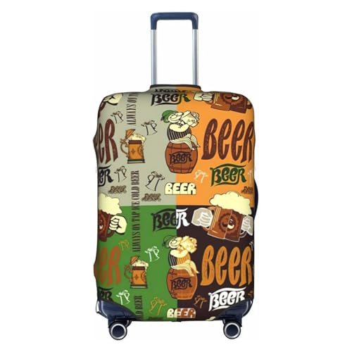 Beer Print Luggage Cover For Suitcases, Elastic Travel Bag For Luggage, Stylish Design