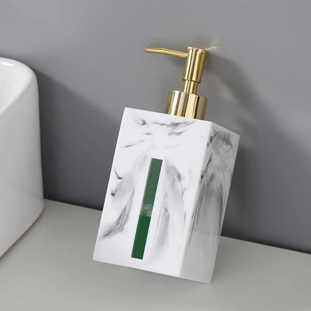 Distributeur de Savon carré Bouton Poussoir Rechargeable Distributeur de Lotion Rechargeable Pompe en Acier Inoxydable Pompe à Savon 500 ML