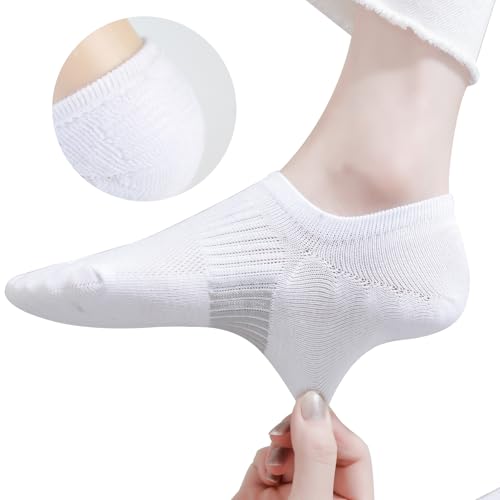 Marchare Women No Show Socks Low Cut Invisible Cushioned Socks Ankle Athletic Socks For Women With Grips3
