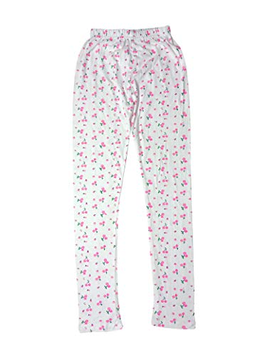 Image of IndiWeaves Girls Cotton Printed Leggings Slim Fit Cotton Stretchable Leggings [Pack of 3] White1, White, Yellow