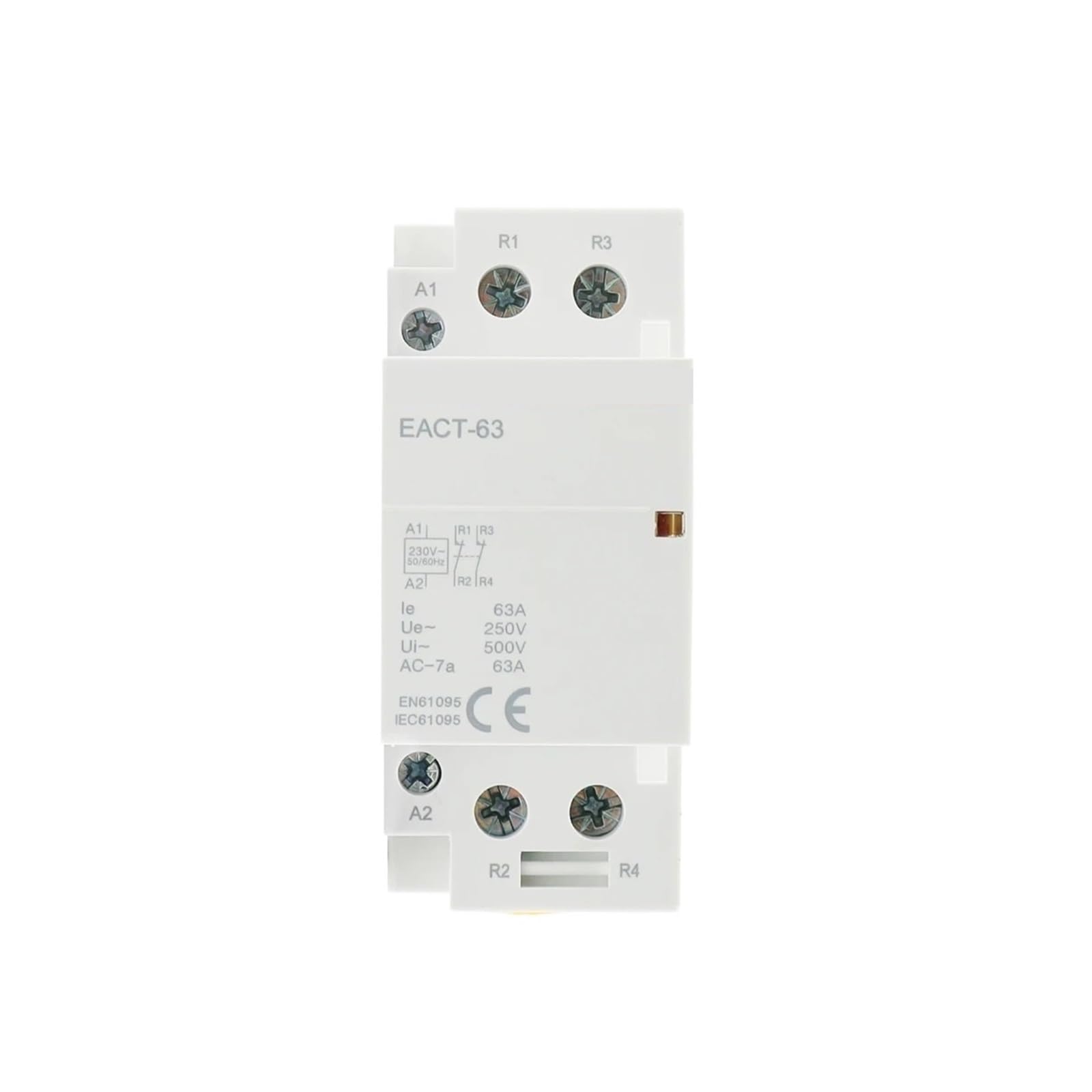 Contacteur modulaire 63A 2NO 24V pour tableau électrique sur rail DIN