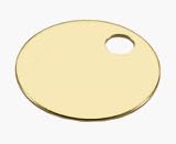 100Pc 1-3/8" Brass Tag