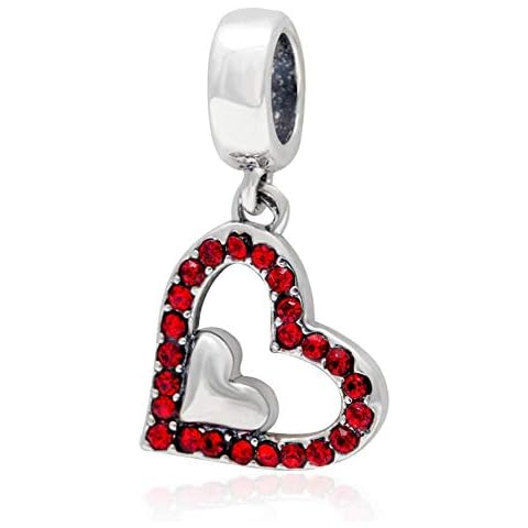 Heart Charm 925 Sterling Silver Love Charm Cover