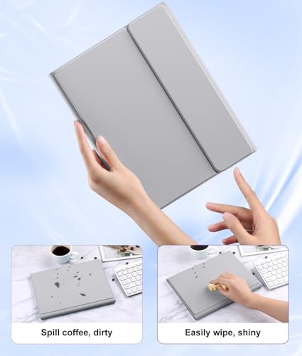 Image of Harvopu Compatible for iPad 11th 10th Generation Case with Keyboard, Folio Cover with Pencil Holder, Multi-Touch Trackpad, 7 Color Backlit, Detachable Keyboard for iPad (A16) 11th /10th Gen (Gray)