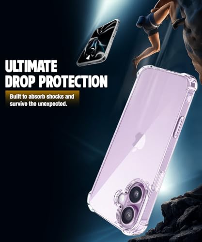 Image of WOW IMAGINE Clear Back Cover Case for iPhone 17 | Shockproof Soft TPU Case | Cushioned Edges for Ultimate Protection Back Cover Case - Transparent