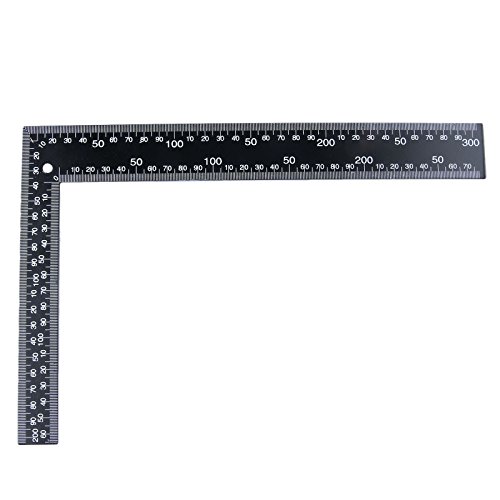 Mtsooning Steel Square, 8 x 12inch Metal L Ruler for Black Carpenter Framing Square DIY Leather Handmade Sewing Measuring Layout Tools - Thumbnail 4