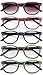 HEEYYOK Reading Glasses Men/Women 5-Pack Readerss,Wood Look Design with Flexible Spring Hinge,Comfortable Wear Lightweight Sunglasses Readers Including 5-Pouch (1.50, 5-Pack Mix Color)