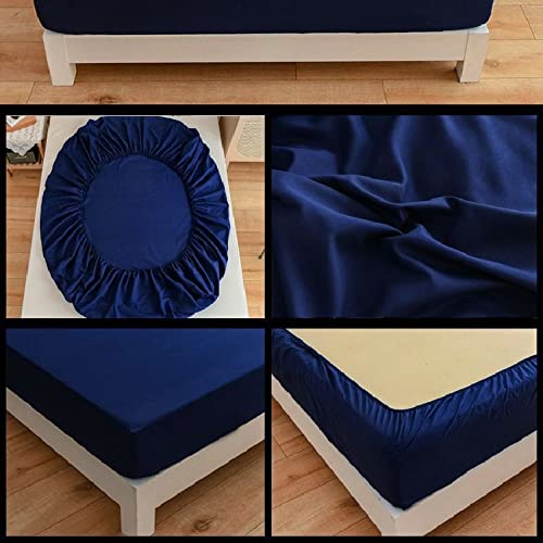 Drap housse solide marron de qualité supérieure pour literie chic