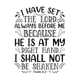 Feingravierte Aufkleber mit Bibelverszitaten 38x50.1cm Rückstandslos entfernbar Schwarz