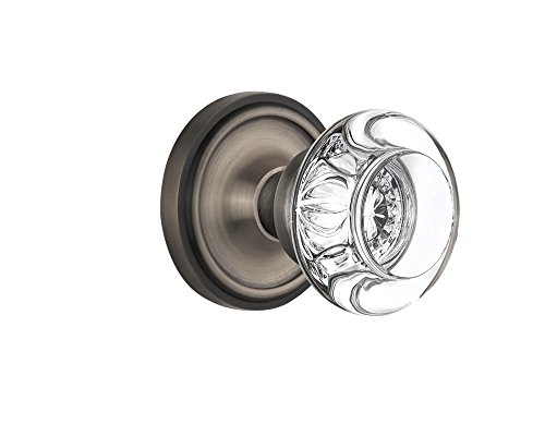Image of Nostalgic Warehouse Classic Rosette Round Clear Crystal Door Knob