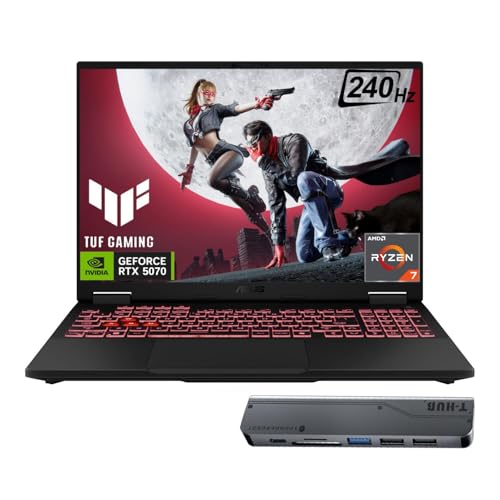 ASUS TUF A18 RTX 5070 �Q�[�~���O�m�[�g�p�\�R���A18�C���` WQXGA 240Hz�f�B�X�v���C�AAMD Ryzen 7 260�A64GB RAM�A2TB SSD RGB�o�b�N���C�gKB�AThunderobot 7-in-1 USB-C