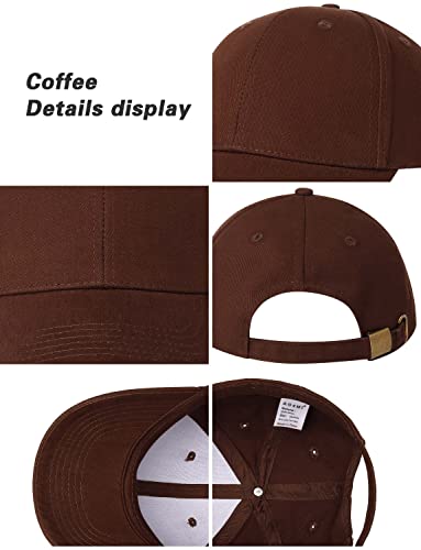 Image of 3 Pack Plain Cotton Strapback Baseball Hat Adjustable Low Profile Blank Team Ball Caps for Men Women