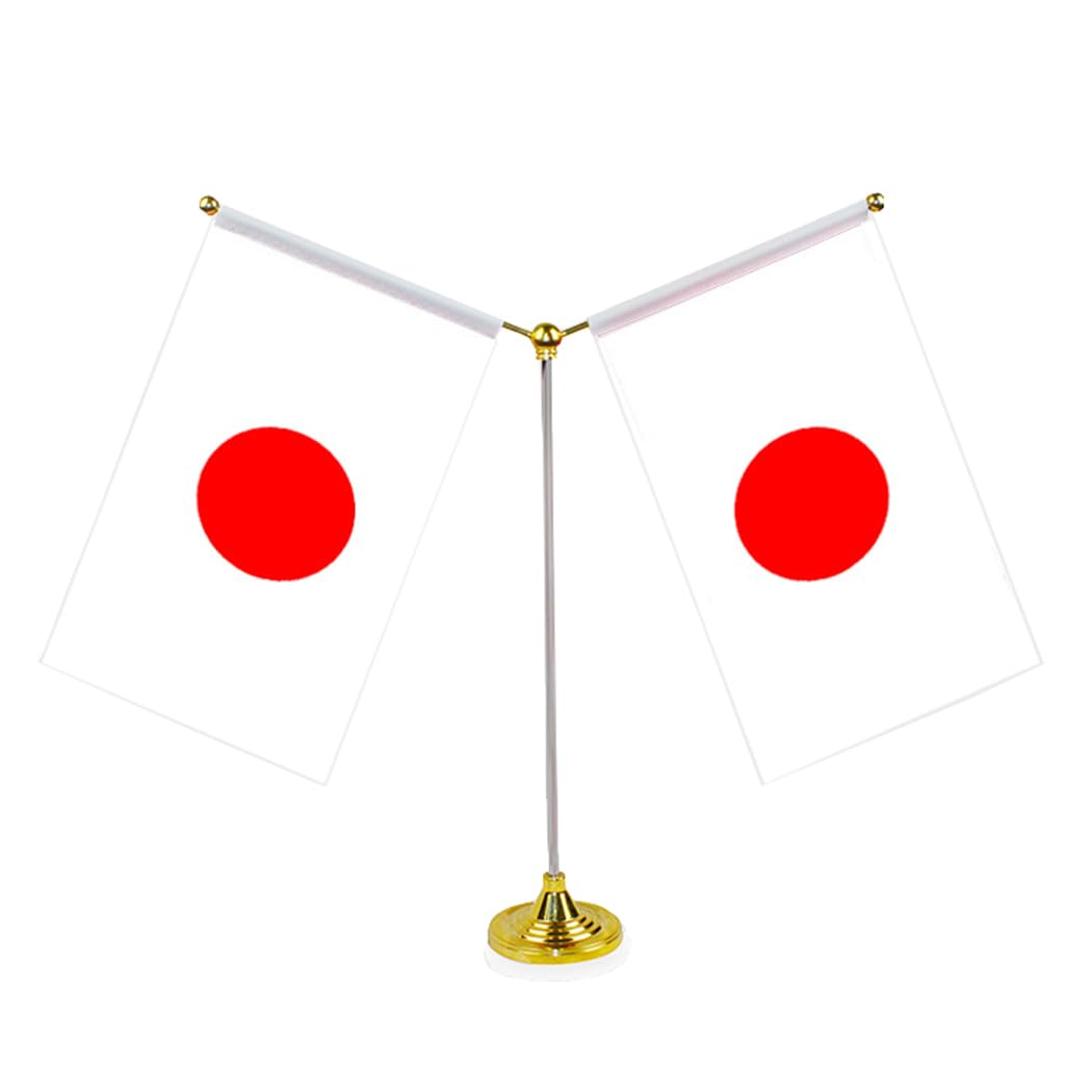 AISHITE 国旗 卓上旗 旗立て台 ミニポール 1本立台/2本立台 旗は指定生産可 日本代表応援用 イベント お祭り 運動会 体育祭 文化祭 学園祭 飾り付け 装飾