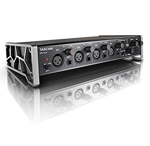 Tascam US-4x4 USB Audio/MIDI Interface with Microphone Preamps and iOS Compatibility