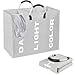 O'woda Cesto para Ropa Sucia Plegable on 3 Compartimentos, Bolsas para la Colada Impresa para Baño o Dormitorio, Gris