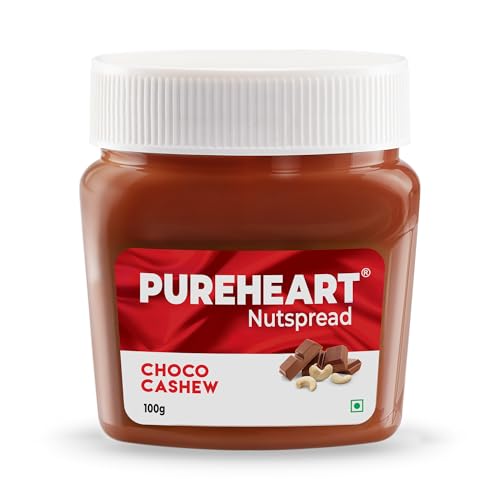 Image of Pureheart Nut Spread Choco Cashew (100 gm) Nutty Chocolate Cashew Spread for Breakfast, Bread /Toast, Sandwich
