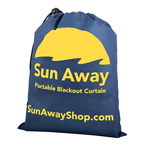 Sun Away Portable Blackout Window Curtain with Suction Cups - Easy Install No