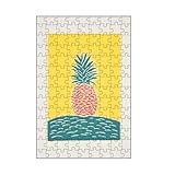 artboxONE-Puzzle S (112 Teile) Comic Retro-Ananas im Siebdruckverfahren - Puzzle Ananas einfach gelb